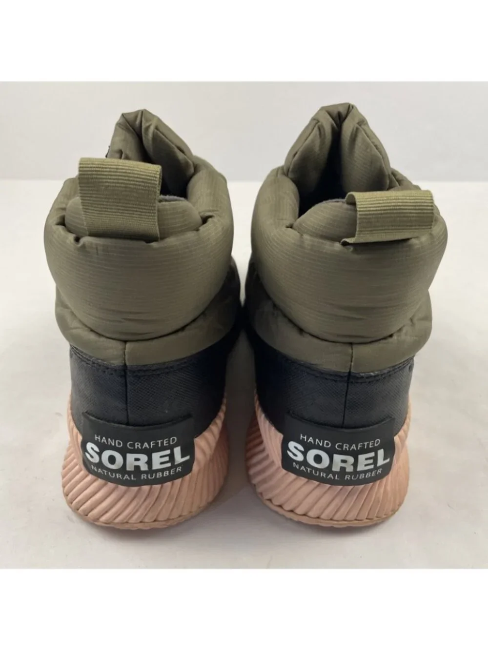 SOREL Out N About III Puffy Boots Women’s 8 Front Zip Waterproof Insulated Sage